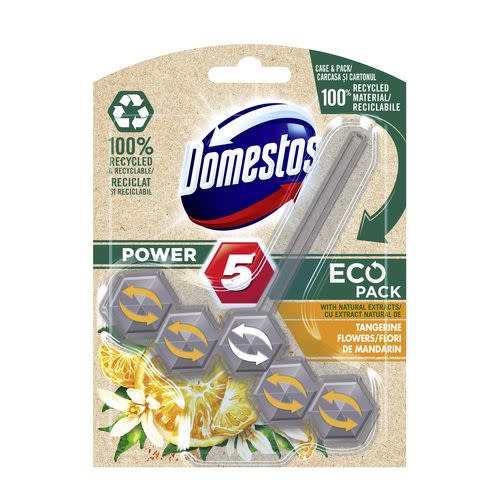 Domestos Power 5 EcoPack cu extract natural de florin de mandarin
