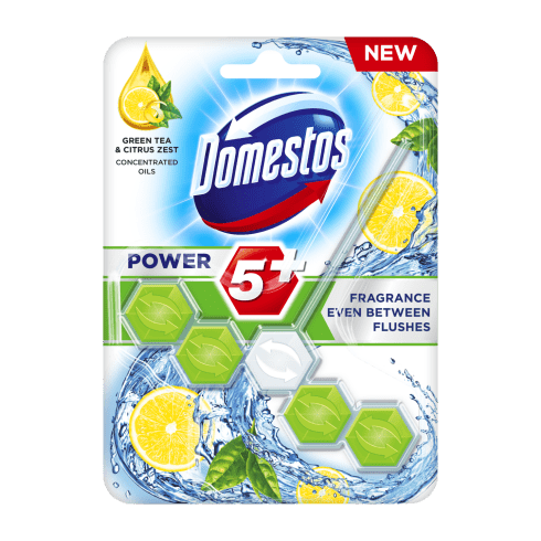 Domestos power5+ wc frissítő blokk zöld tea & citrus