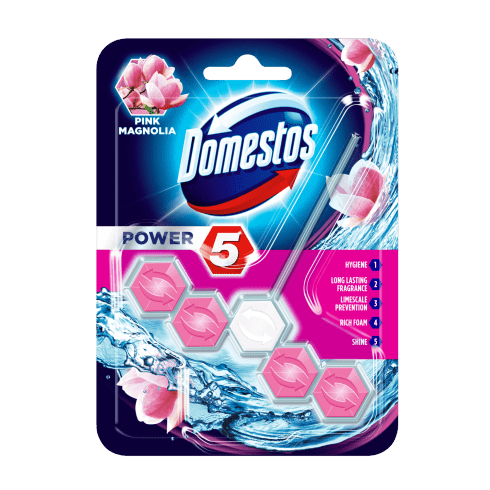Domestos power5 wc frissítő blokk pink magnolia