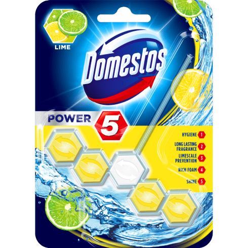 Domestos power5 wc frissítő blokk lime