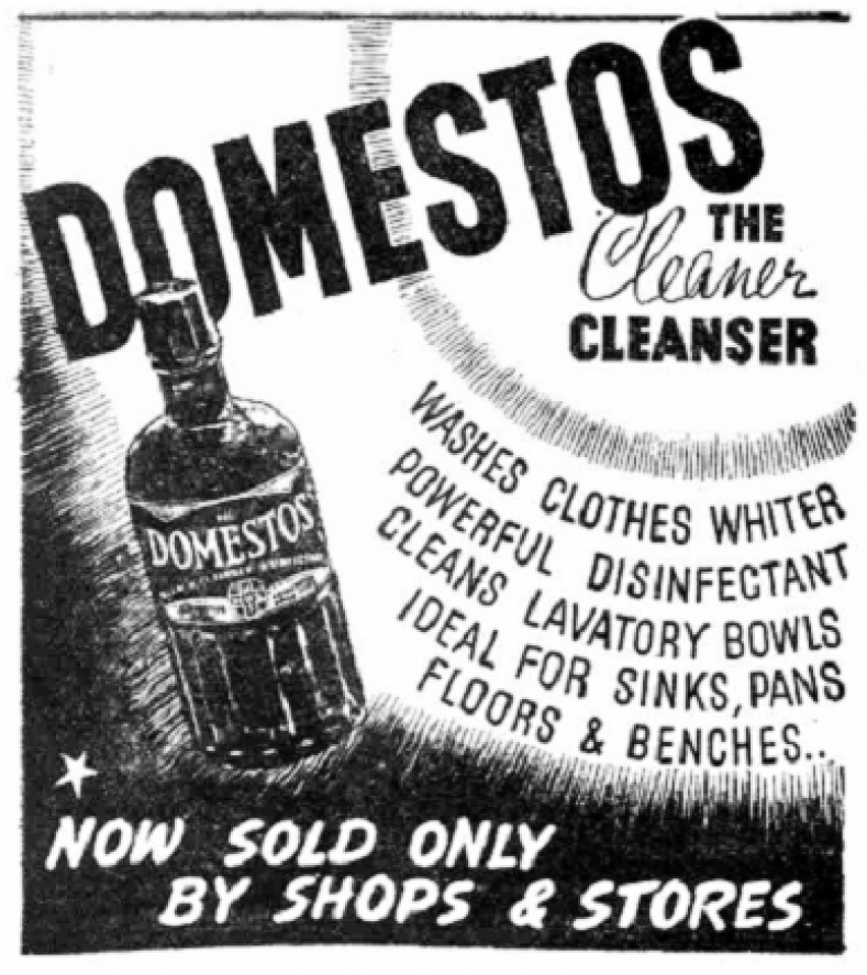 Domestos Advert from 1942