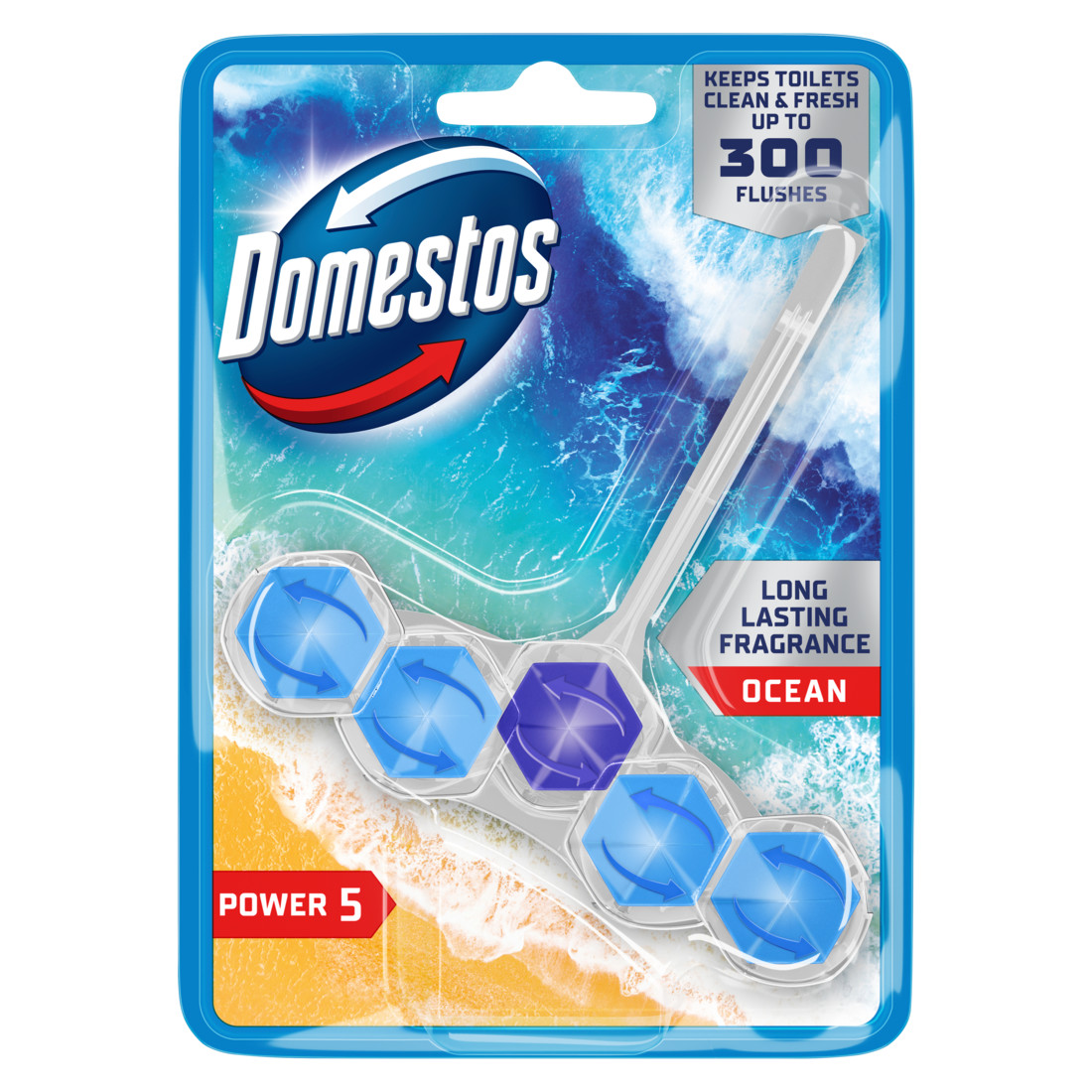 Domestos Power 5 Ocean Toilet Block 