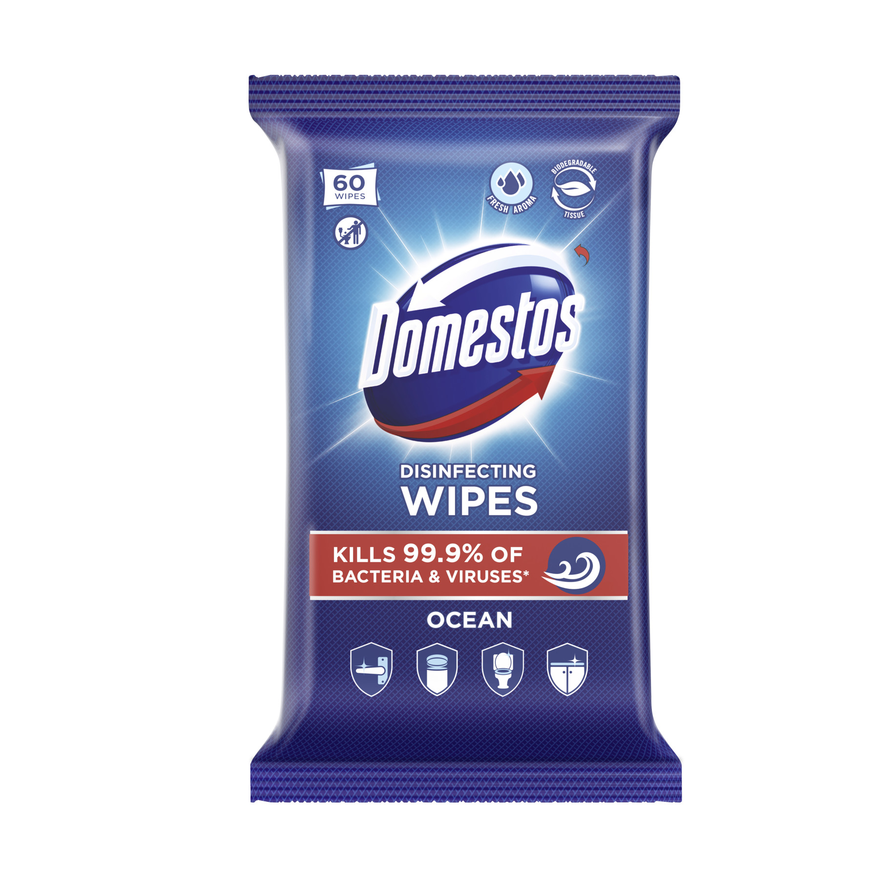 Domestos Higiénikus Törlőkendő Ocean