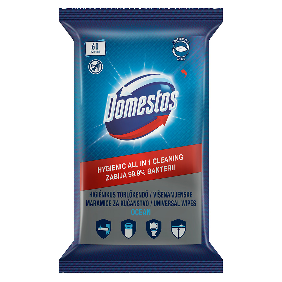 Domestos Higiénikus Törlőkendő Ocean