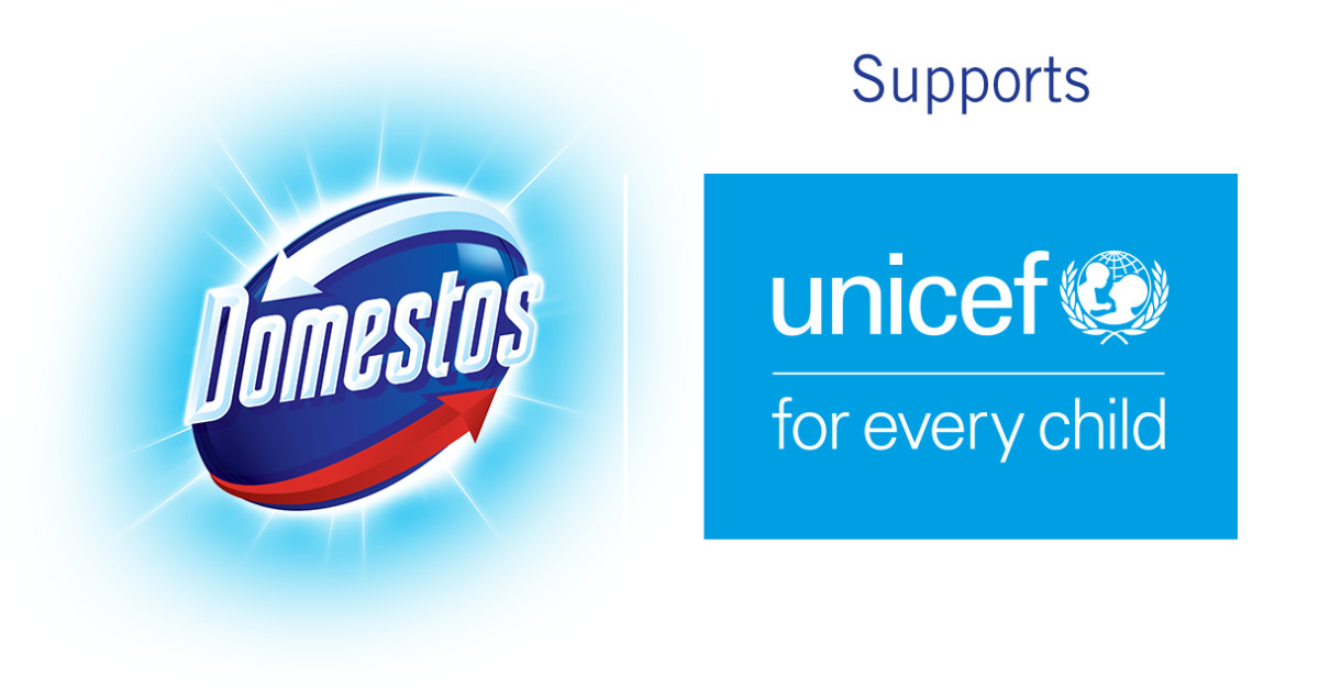 Domestos Supports Unicef partnership logo