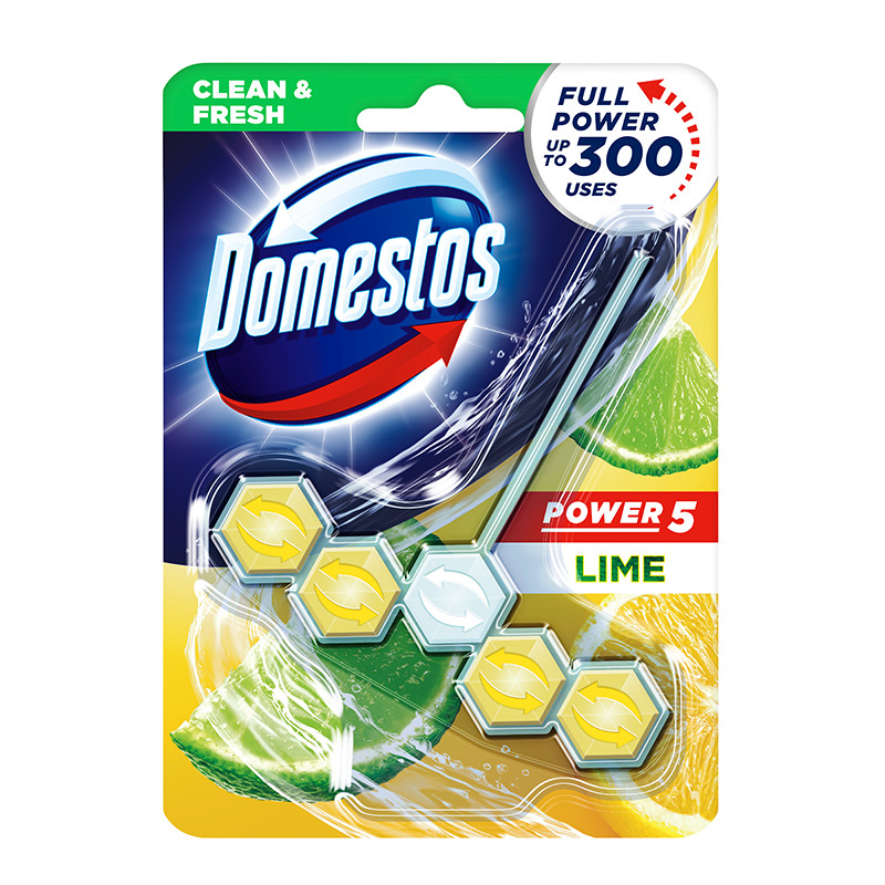 Domestos power5 wc frissítő blokk lime