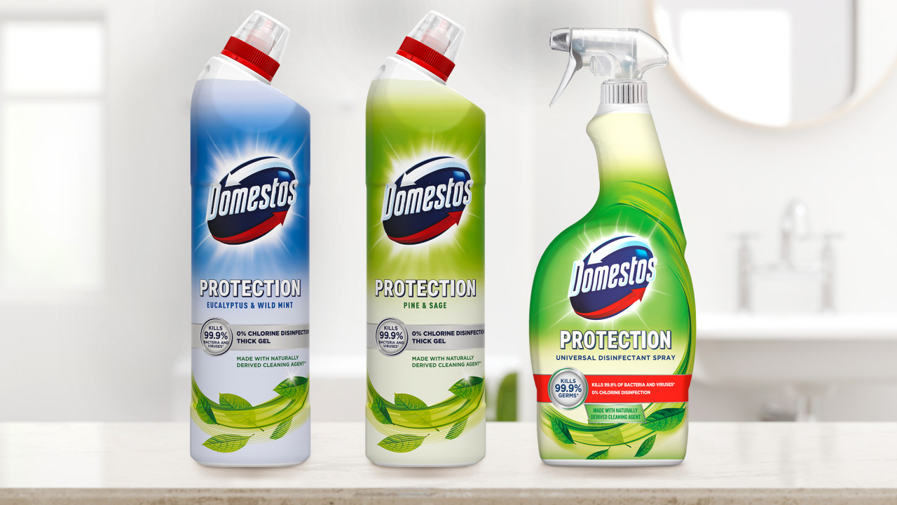 Domestos Protection gélek - klór nélküli fertőtlenítés