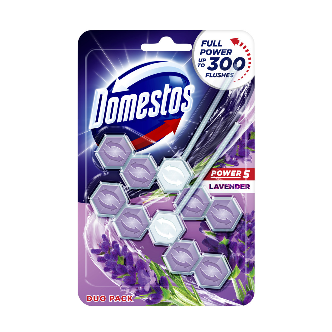 Domestos power5 wc frissítő blokk lavender