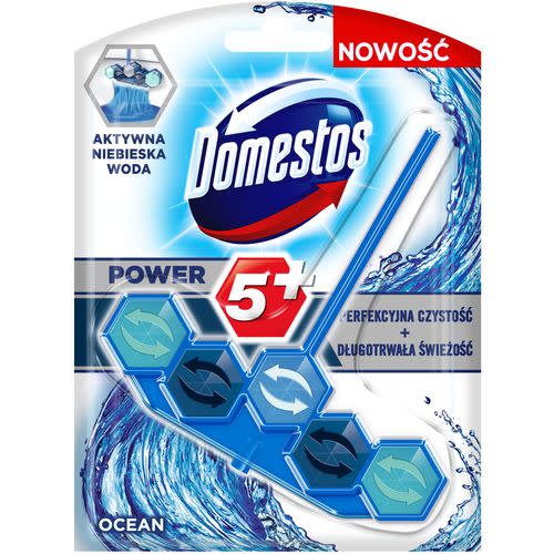 KOSTKA TOALETOWA DOMESTOS POWER5+ BLUE WATER OCEAN 1X53G