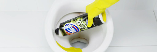 Zero Limescale product used to clean a toilet 
