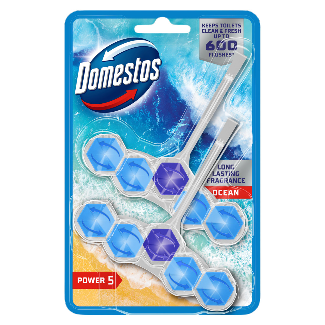 Domestos power5 wc frissítő blokk ocean