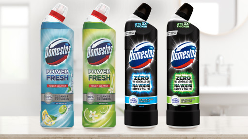Domestos Zero Vízkőoldó a WC pereme alatt