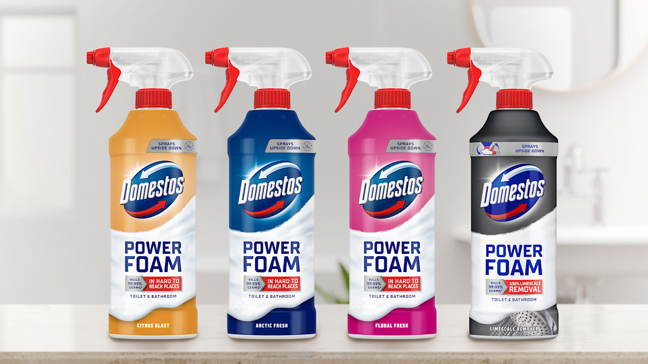 DOMESTOS power foam banner