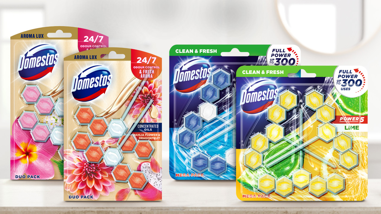 Domestos blokk a WC-ben