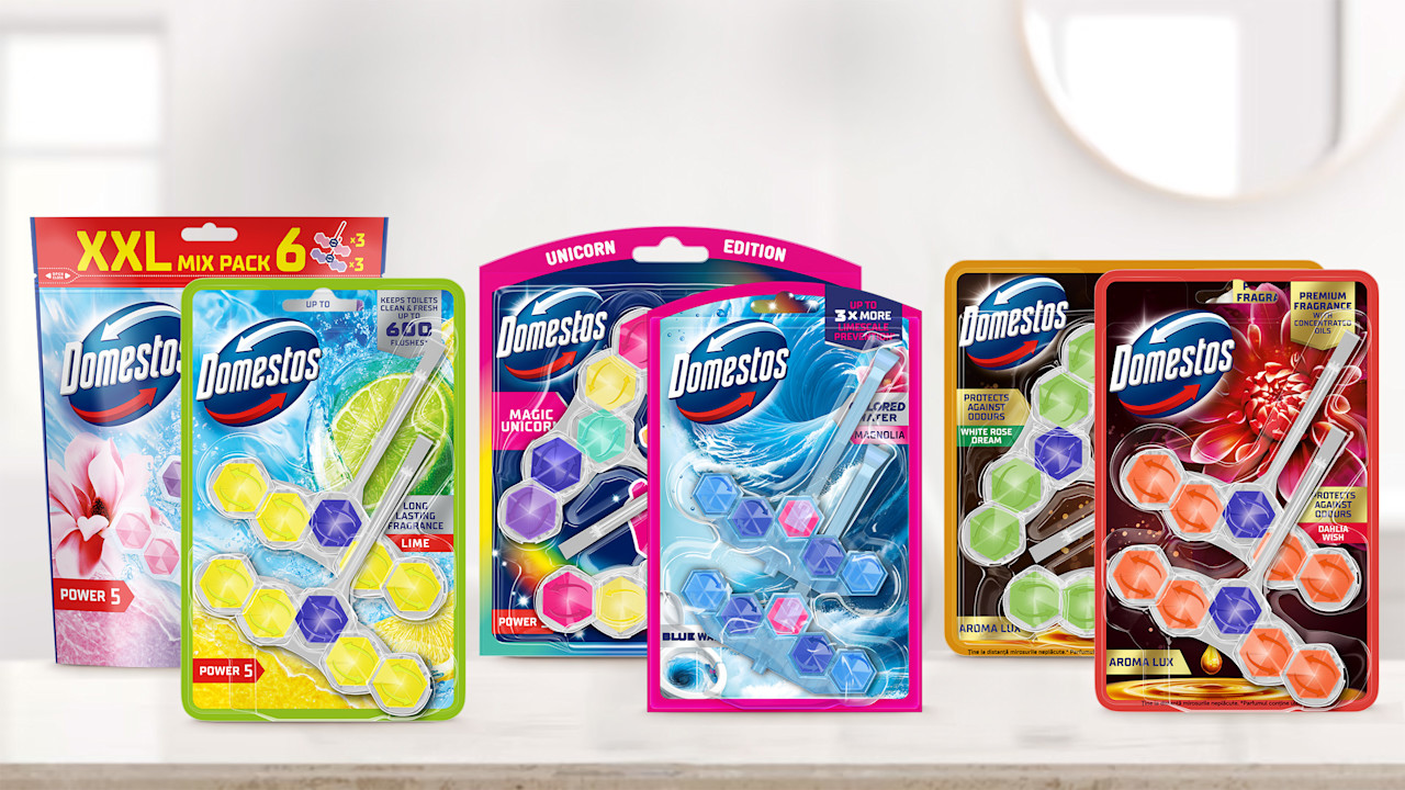 Domestos blokk a WC-ben