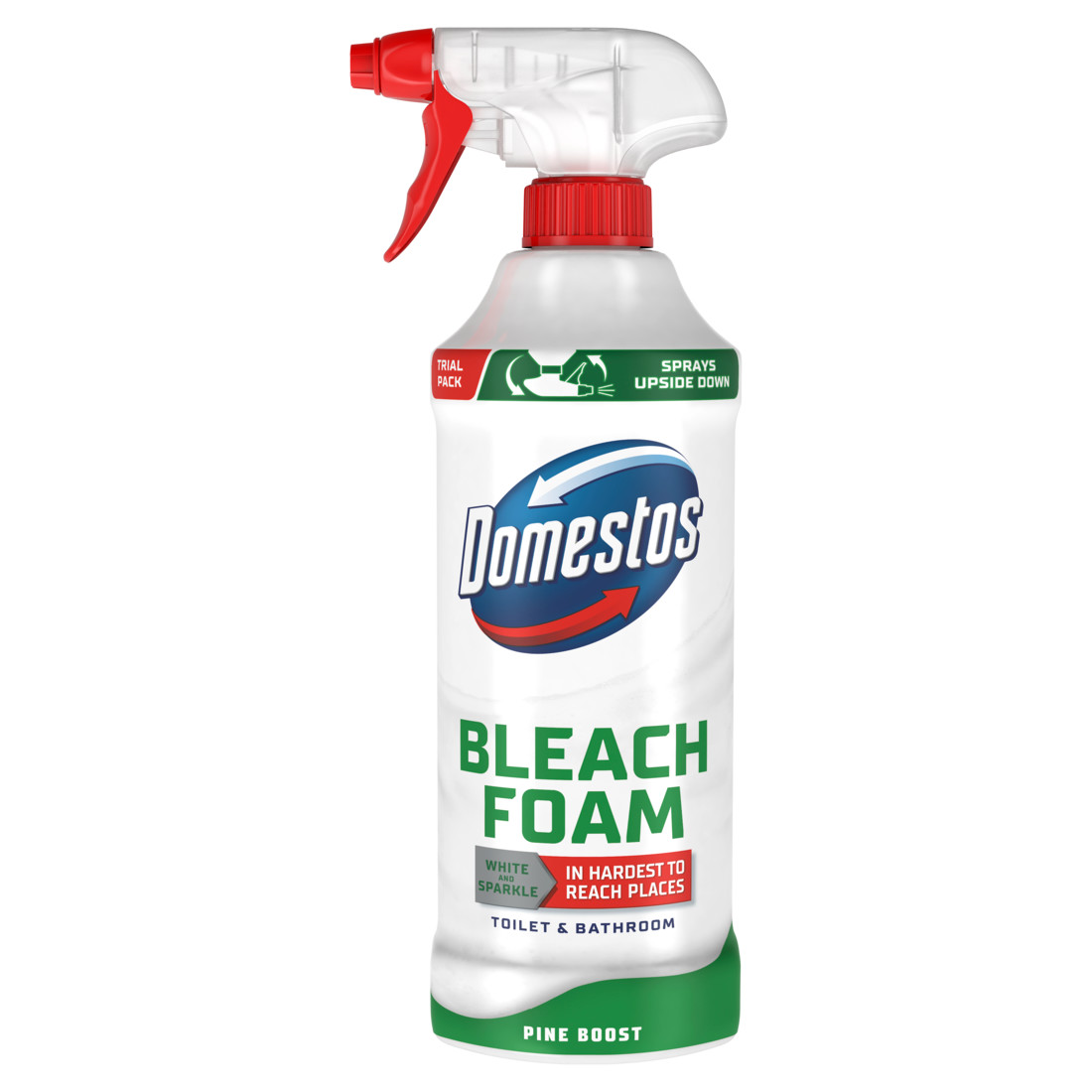 Domestos Bleach Foam Pine Boost 380ml packshot image