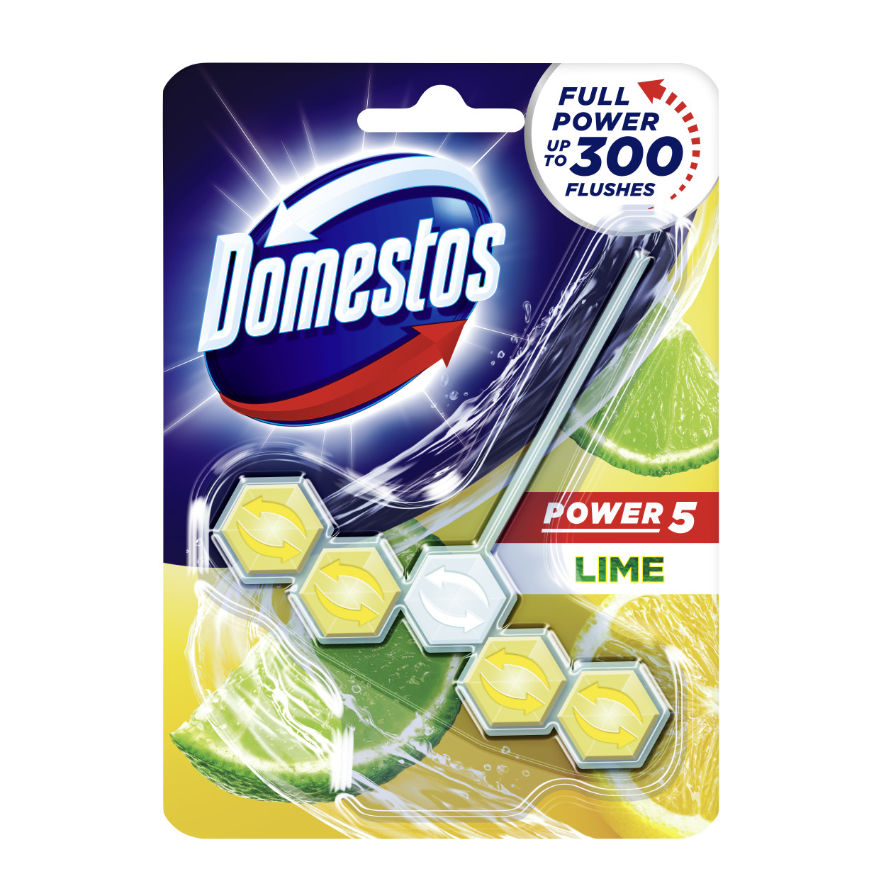 Domestos Power 5 Lime Toilet Block 