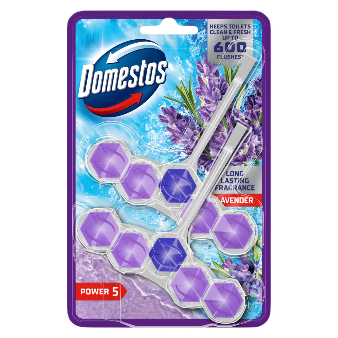 Domestos Power 5 Lavender Toilet Block